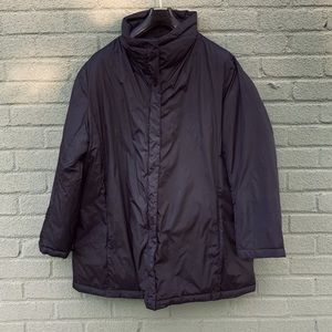 Eileen Fisher Black Down Puffer Jacket Size 3X